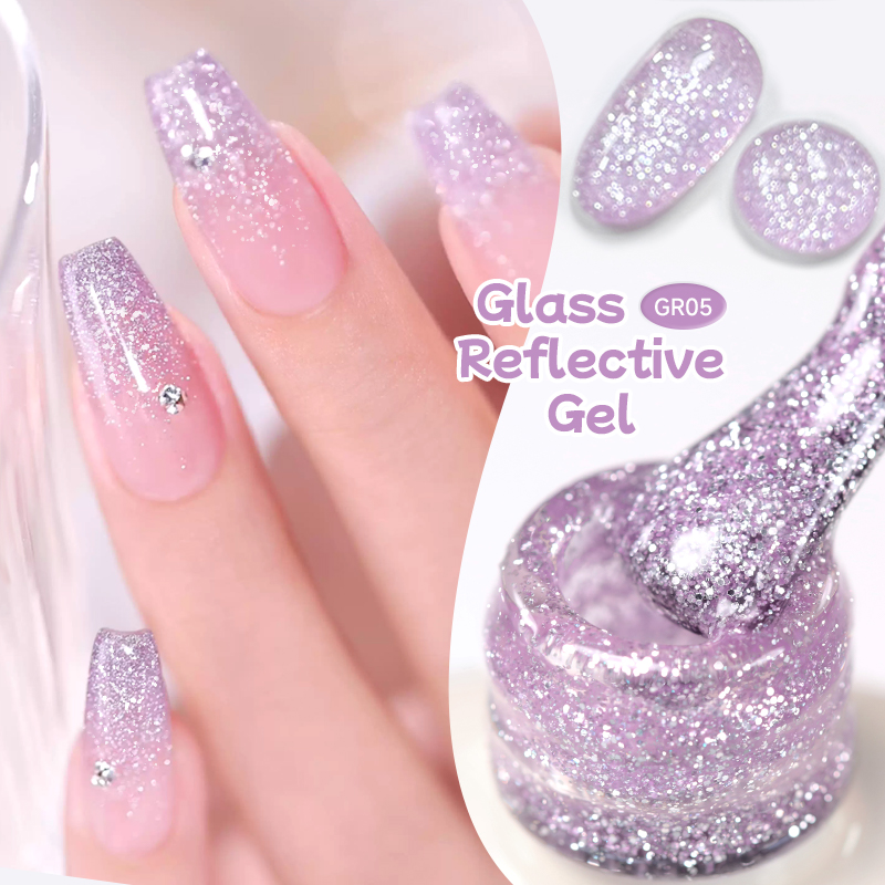 Nail Art Violet - طلاء أظافر جل لامع بنفسجي من