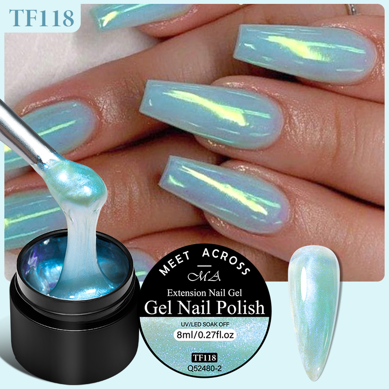 Nail Art Violet - يجتمع عبر 8 مللي أورورا تمديد