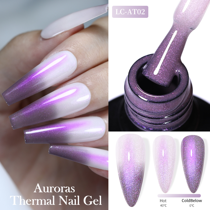 Nail Art Violet - LILYCUTE 7 مللي Auroras الحرارية هلام