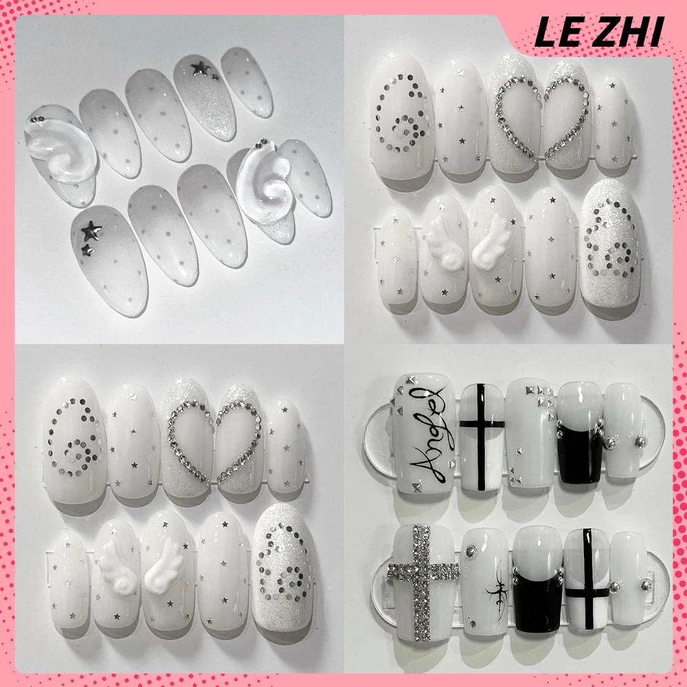 Nail Art Overlay - Y2K ريترو أجنحة نجوم بريق الصحافة