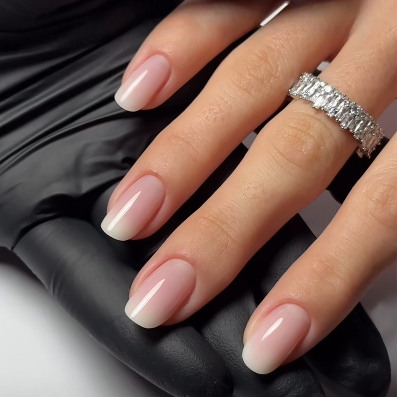 Nail Art French - 24 قطعة بسيطة الباليه بريق انفصال