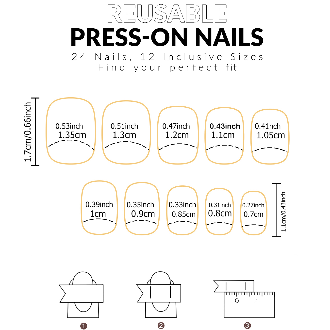 24 قطعة من الأظافر الصناعية ال - مراجعة Nail Art French وسعره