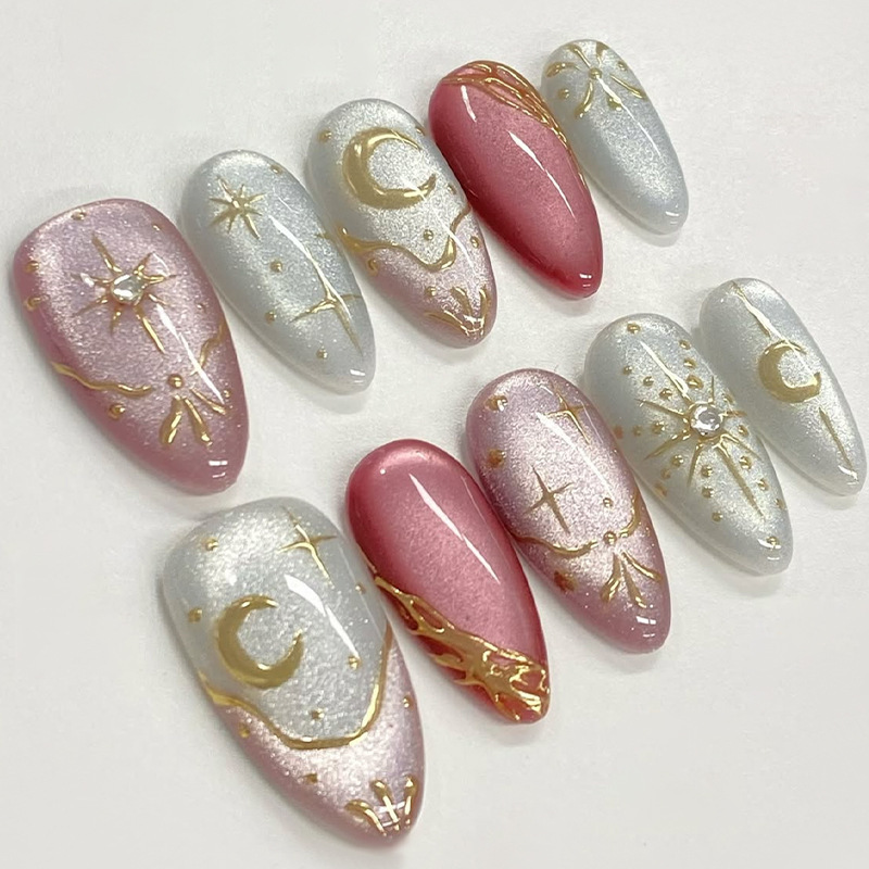 24 قطعة من أظافر صناعية لاصقة  - مراجعة Nail Art Overlay وسعره
