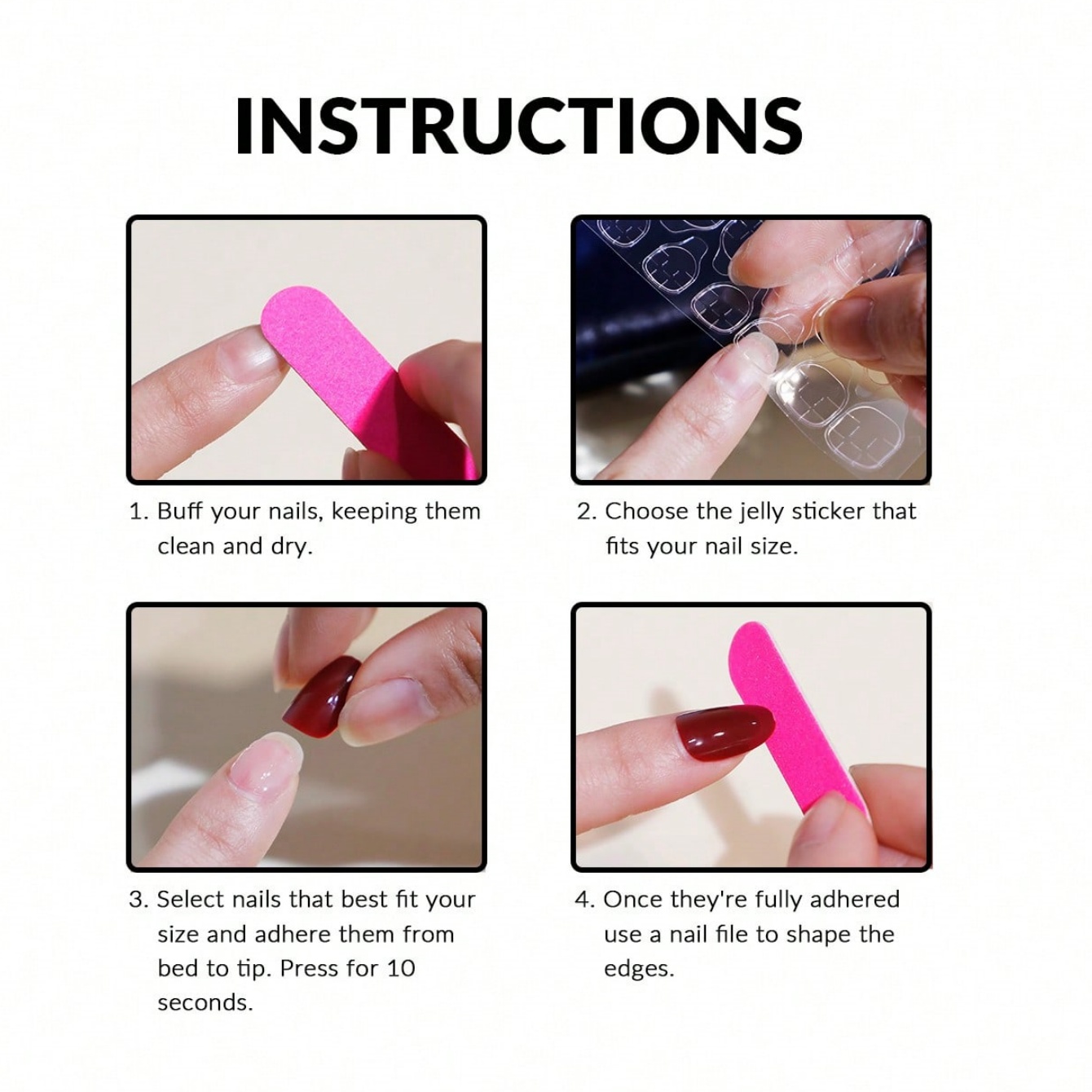 10 قطع من الأظافر الاصطناعية ا - مراجعة Nail Art Oval وسعره