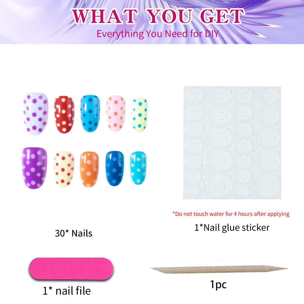 24 قطعة/مجموعة أظافر صناعية قص - مراجعة Nail Art Oval وسعره