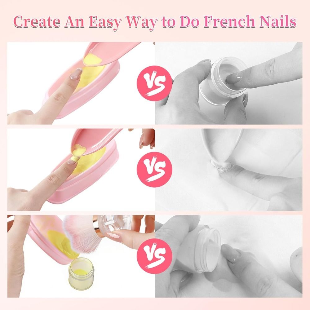 حاوية غمس الأظافر المحمولة، صو - مراجعة Nail Art French وسعره