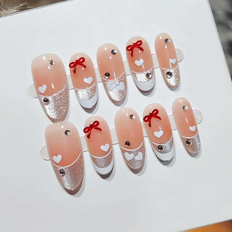 10 قطع من الأظافر الاصطناعية ا - مراجعة Nail Art French وسعره