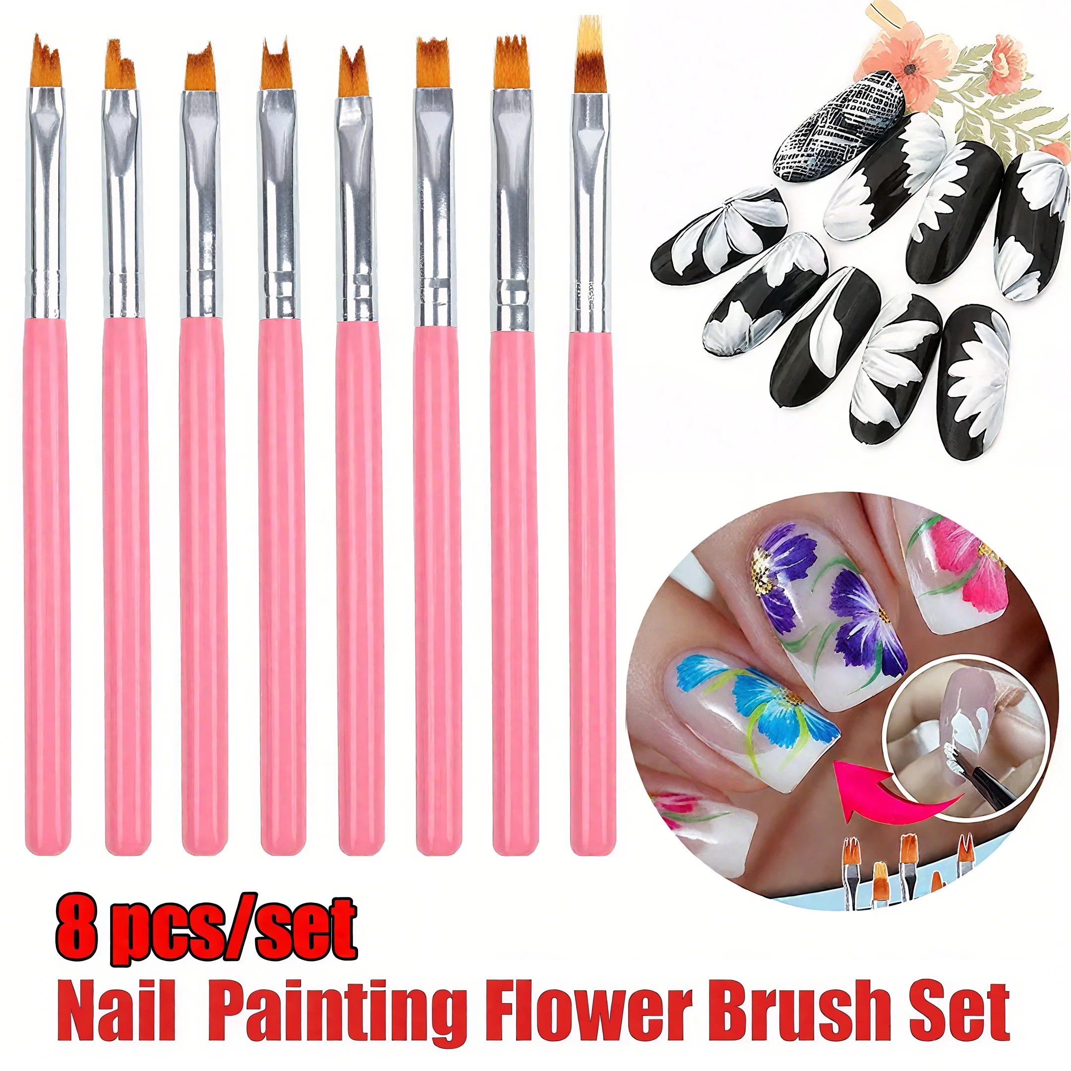 مجموعة فرش فن الأظافر المكونة  - مراجعة Nail Art Zig Zag وسعره