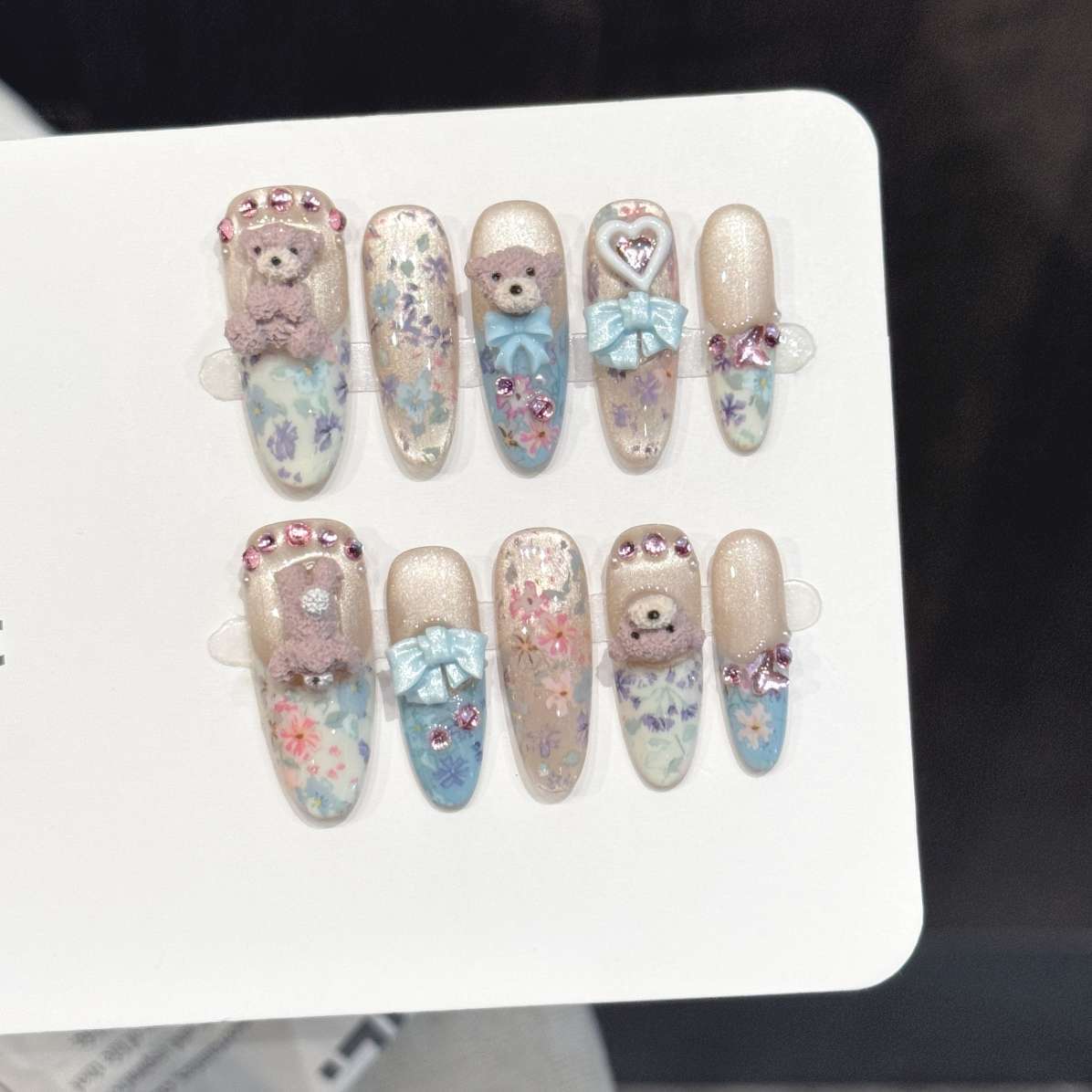 10 قطع من الأظافر الاصطناعية ا - مراجعة Nail Art Oval وسعره