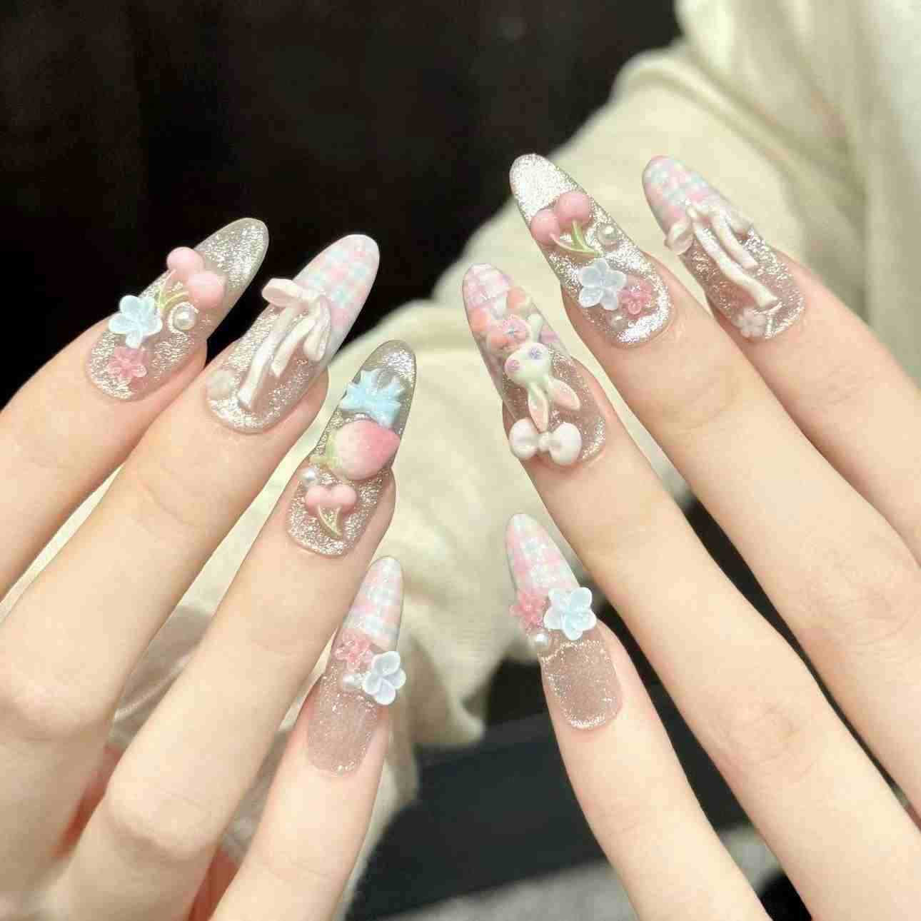 10 قطع من الأظافر الاصطناعية ا - مراجعة Nail Art Oval وسعره