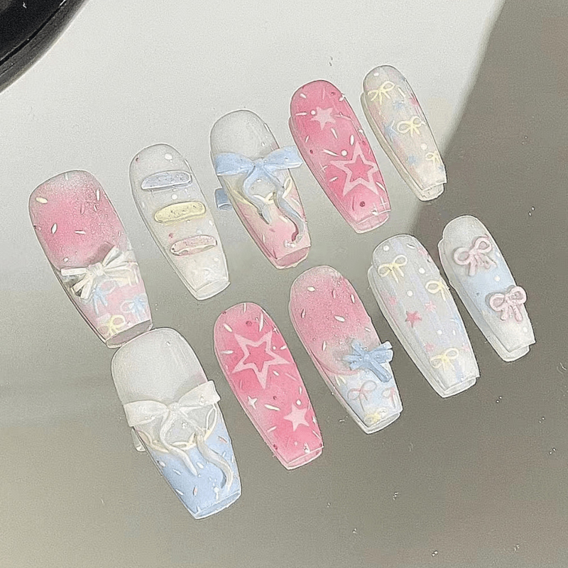 10 قطع أظافر صناعية فرنسية فاخ - مراجعة Nail Art French وسعره