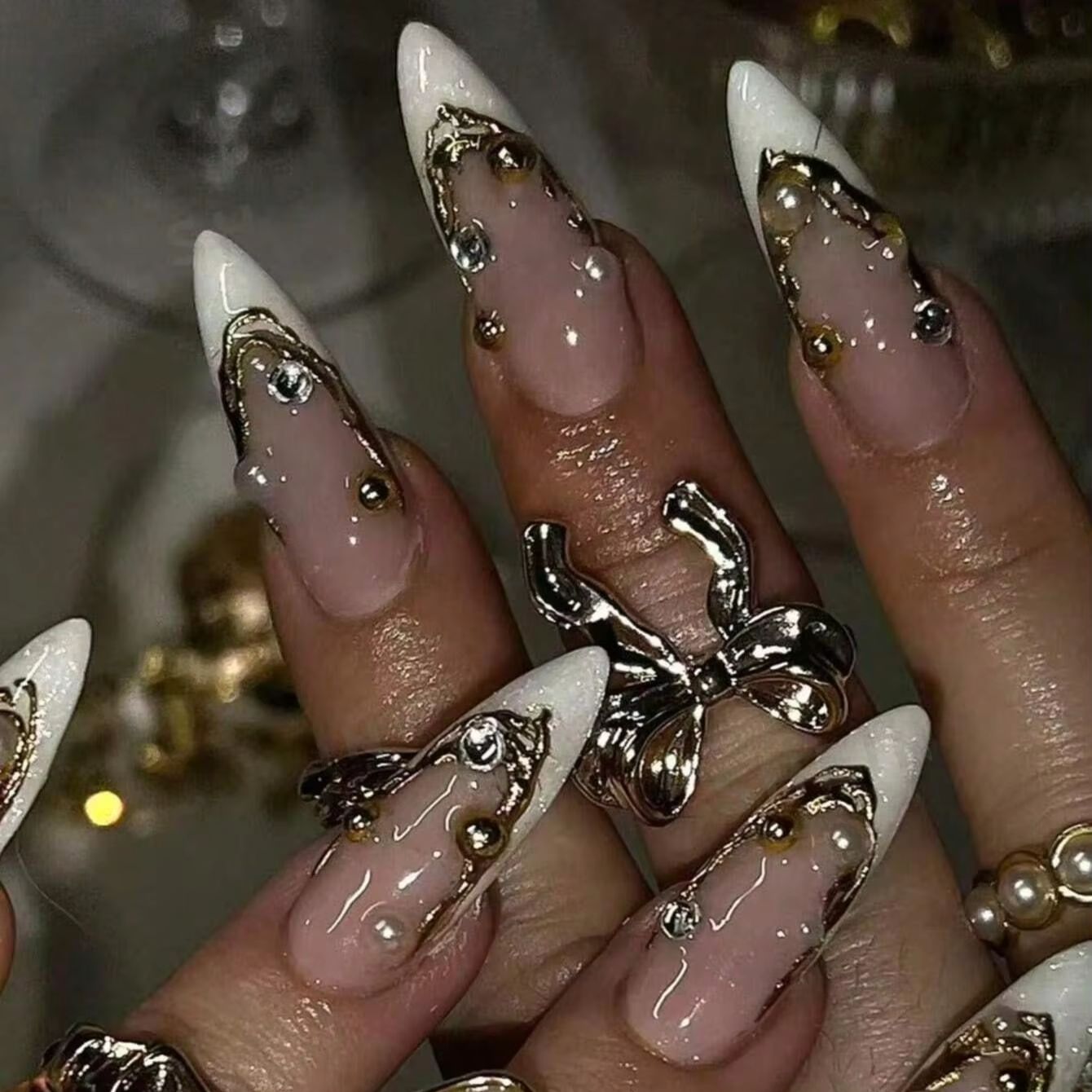 10 قطع من الأظافر الاصطناعية ا - مراجعة Nail Art French وسعره