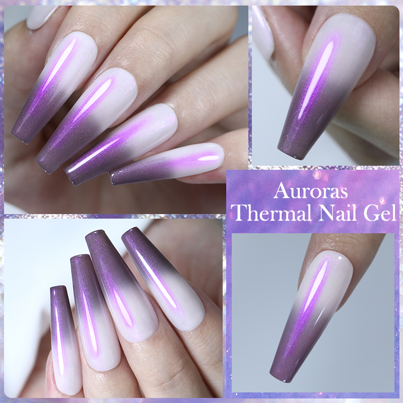 LILYCUTE 7 مللي Auroras الحرار - مراجعة Nail Art Violet وسعره