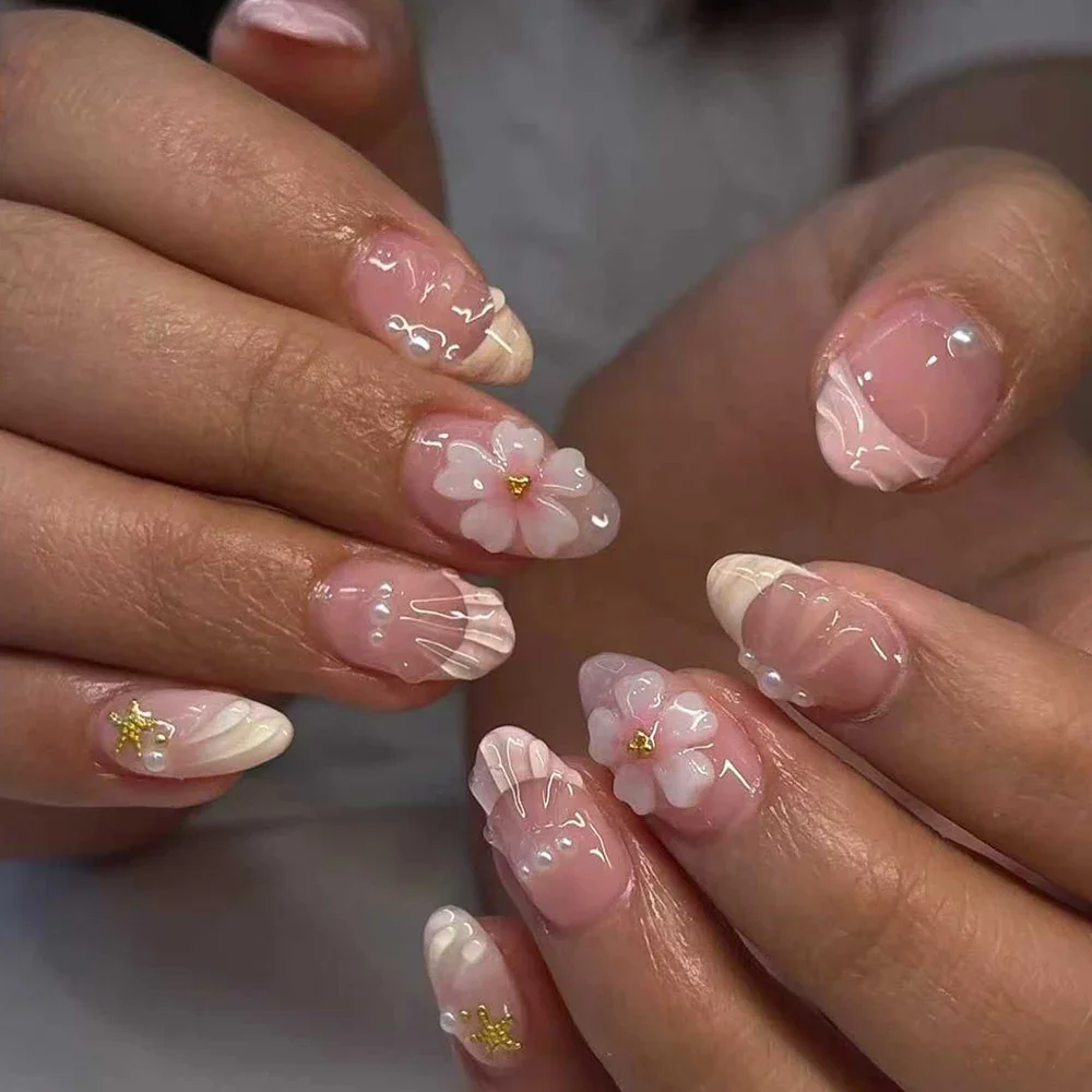 أظافر صناعية فرنسية قصيرة بيضا - مراجعة Nail Art Oval وسعره