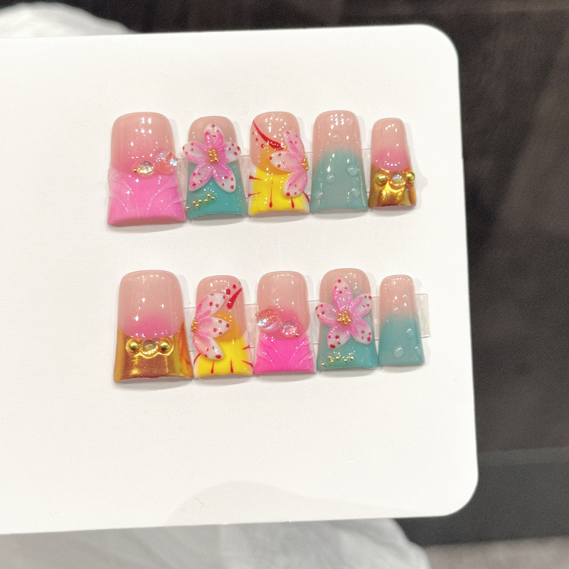 10 قطعة نمط المحيط الأظافر وهم - مراجعة Nail Art French وسعره