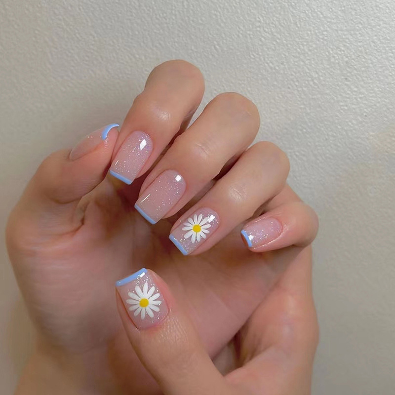 24 قطعة/مجموعة أظافر صناعية قص - مراجعة Nail Art French وسعره